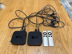 Apple TV Box Media Streamer Lot of 2 w/ 2 Remotes HDMI Cables Power Cords