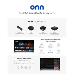 onn 4K Plus Streaming Device, Google TV – Ultra-fast Streaming, Stunning 4K UHD,