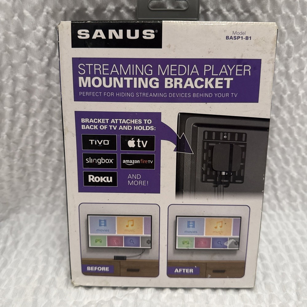 Sanus Streaming Media Player Mounting Bracket Model BASP1-B1
