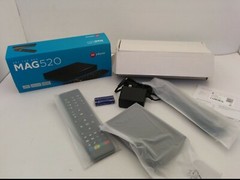 INFOMIR MAG520 SET-TOP BOX WITH REMOTE, ADAPTER, HDMI CABLE AND BATTERIES, NIB