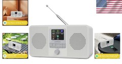 Lightweight IR4S Internet Radio with FM, Bluetooth & Battery Power for Anywhere