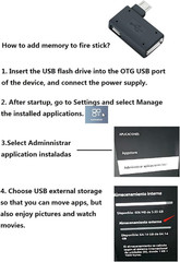 OTG Cable Adapter for Fire Stick 4K Max,Added Memory to Your Fire Tv Stick,Compa