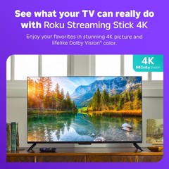 Roku Streaming Stick 4K | Dolby Vision, HDR10+, Voice Remote, Long-Range Wi-Fi