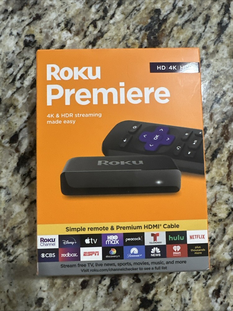 Roku Premiere 4K HDR Streaming Player HD Watching TV Stream ** BRAND NEW **