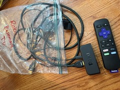 Roku Express 3900X Streaming Device Remote, cord, plug, & HDMI as bonus cord
