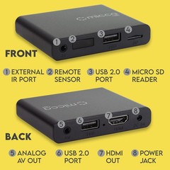 Micca 4K Ultra-HD Digital Media Player for USB Drives and MicroSD Cards, Digi…