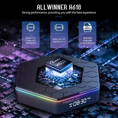 TV Box 4G+64G HDMI Media Player Smart Stream Android 12.0 6K Quad Core WIFI 6 5G