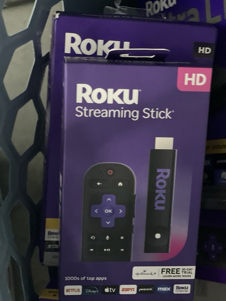 Roku Streaming Stick HD Media Player with Voice Remote – 2025 Model – New Sealed