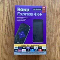 Roku Express 4K+ Streaming Player, HDR, Voice Control, Wi-Fi, HDMI, Black