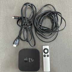 Apple TV First Generation with power cords & Remote! Rare Vintage Streaming Play