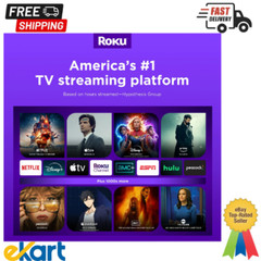 Roku Express 4K+ | Roku Streaming Device 4K/HDR, Roku Voice Remote, Free & Live