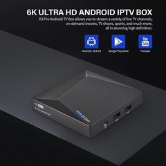 WE2USAT K3 PRO 6K Smart TV Box – Android OS 2.4G/5G Dual WiFi Bluetooth HDMI 2.1