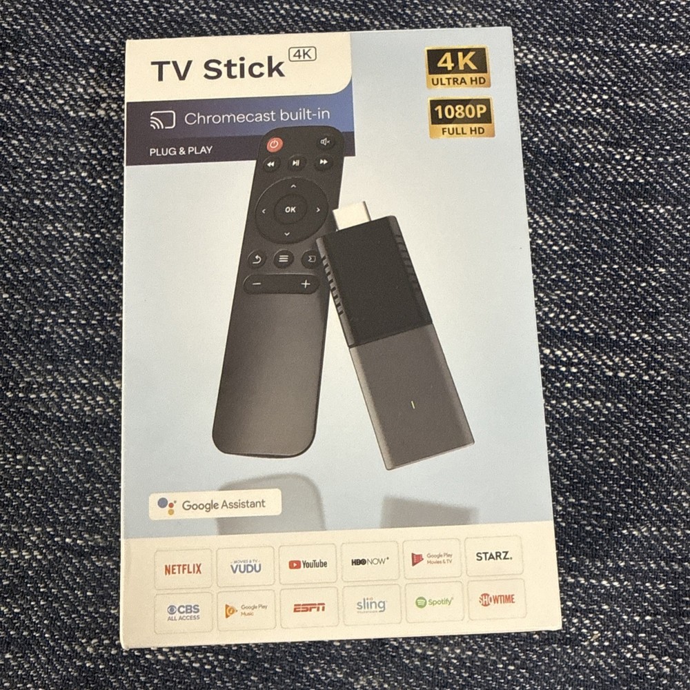 NEW TVStick 4K Ultra HD 1080P FullHD Chromecast Built In Google Assist Plug&Play