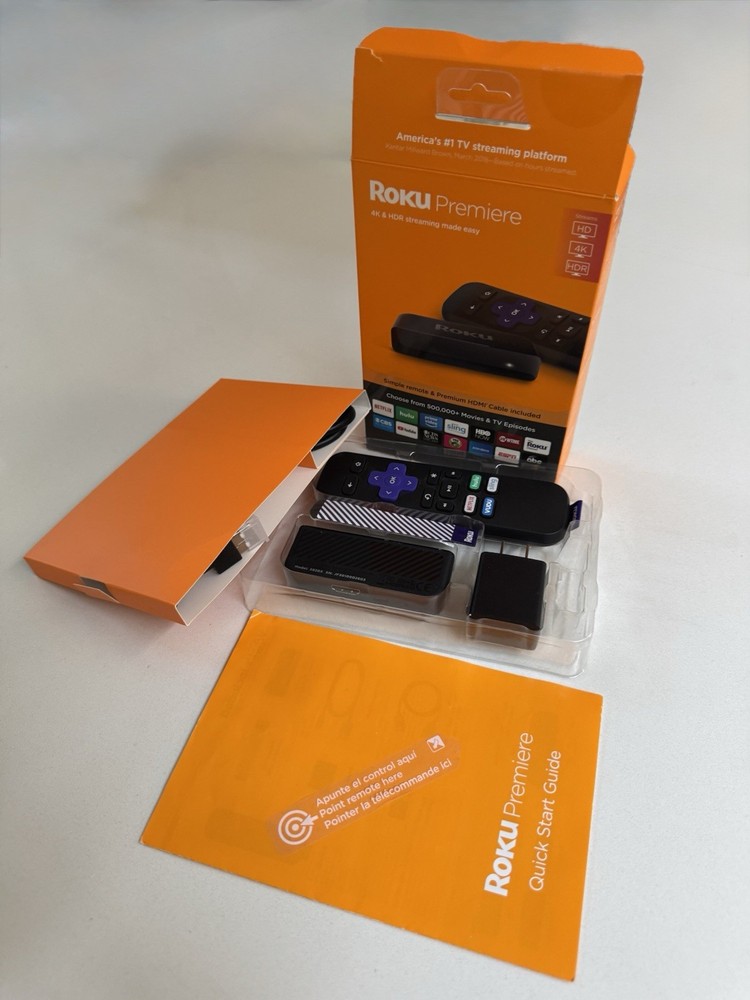 Roku Premiere 4K HDR Streaming Player HD WiFi HDMI 1080p Remote- Works great