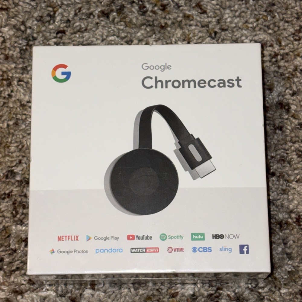 NEW Google Chromecast (2nd Generation) HD Media Streamer Black NC2-6A5