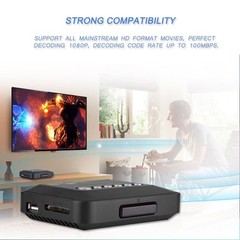 1080P HD Audio Video Media Player Box With IR Remote Control – (USS) I DWZO