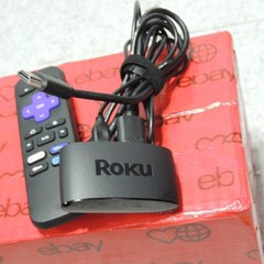 Roku Express 3960X HD Streaming Media Player w/ Remote (missing back) & Cable