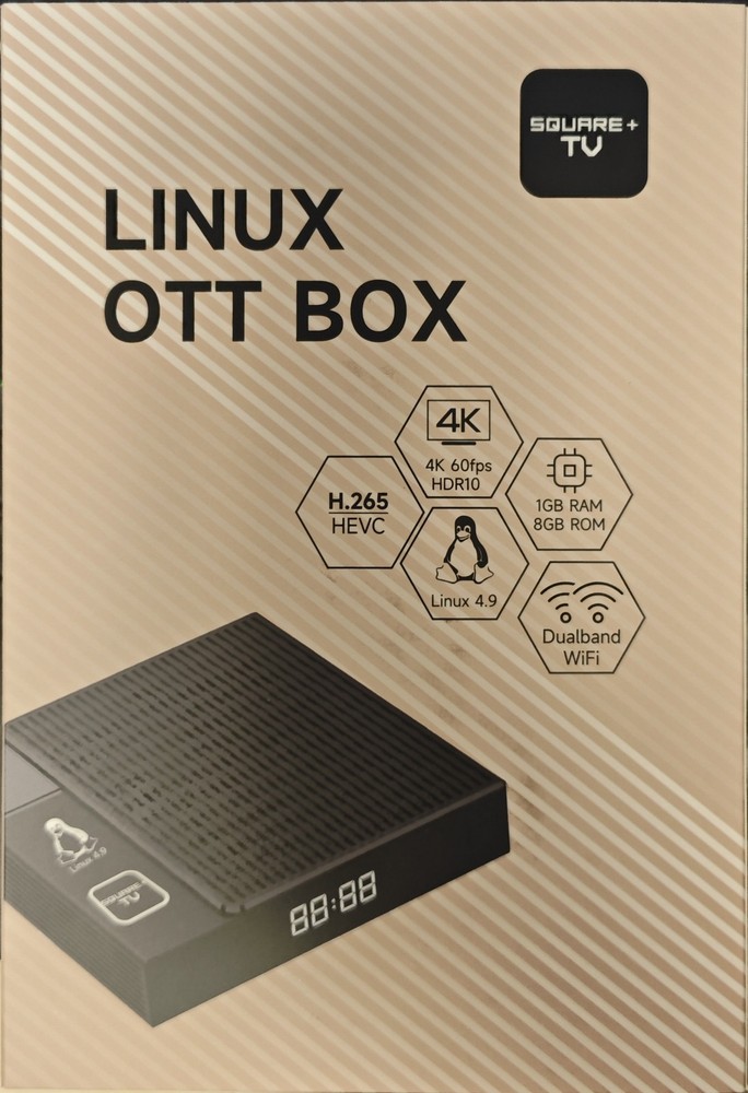 SQUARE+ LINUX OS TV Set-Top Box – 4K HDR Streaming smart 2.4/5G Duo Band WiFi
