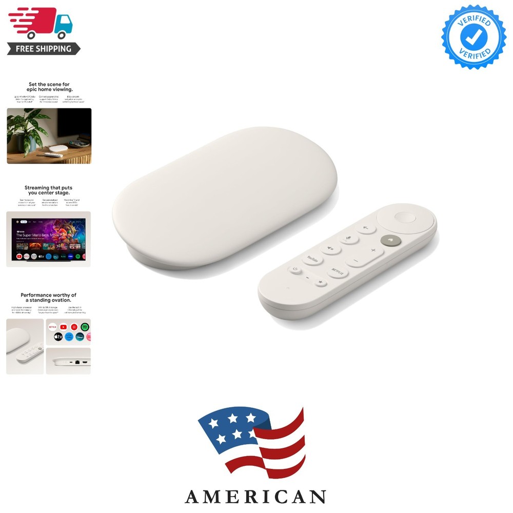 TV Streamer 4K – Fast Streaming Entertainment on Your TV with Voice Search Re…
