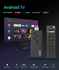 G96 High-Performance Android 13.0 8K ATV H313 2GB RAM 8GB ROM Q2 Smart TV Stick