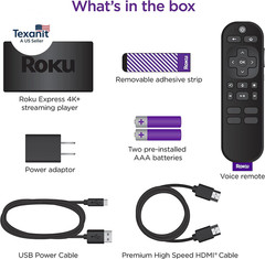 Express 4K+ | Streaming Device 4K/HDR with Voice Remote, Free & Live TV