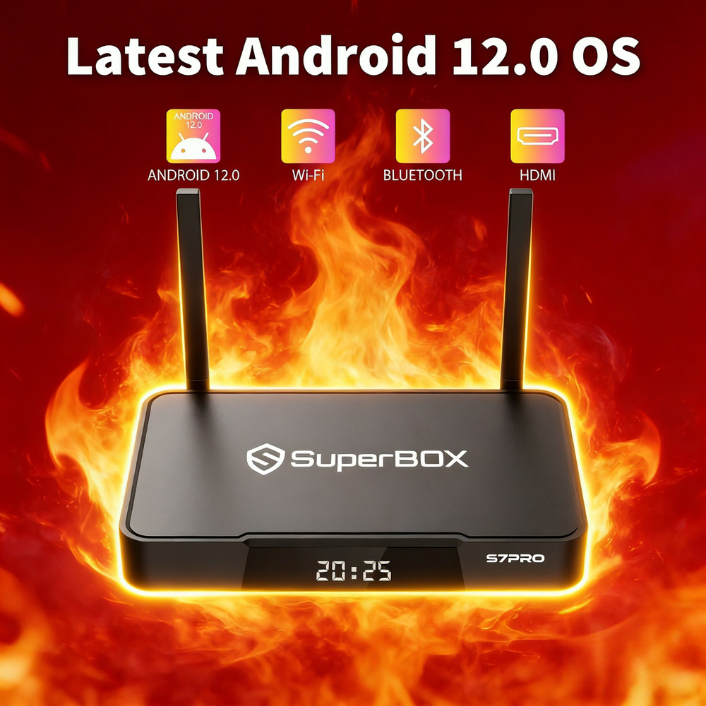 SuperBox S7 Pro Streaming Media Player 4GB+32GB 7-Day Time Shift Cord Cutter Box