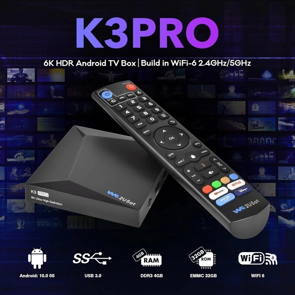 We2USat K3 PRO + Authorized Distributor 30 Day Satisfaction Guarantee