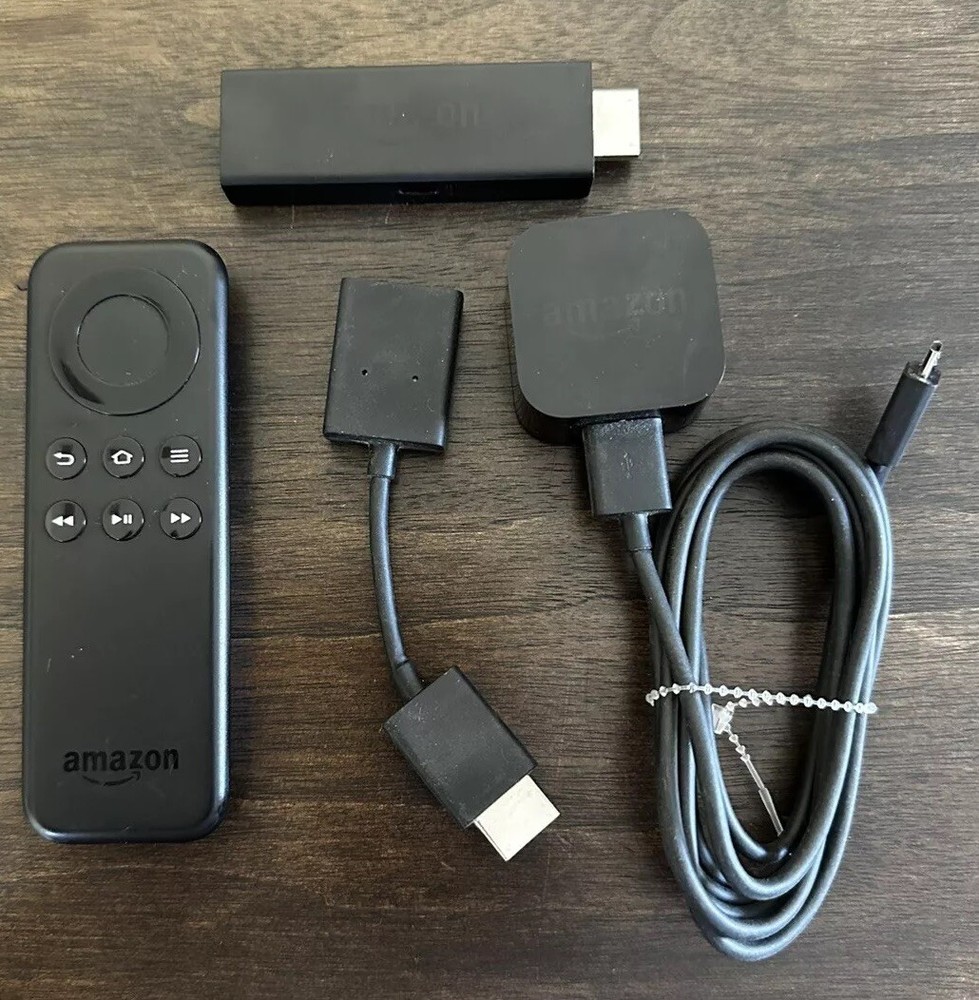Amazon Fire Stick 1st Generation W87CUN With Remote Charging Cable & Dongle
