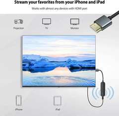 iShare iOS Wireless HDMI Display Adapter for iPhone, Streaming Mirroring Devi…