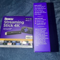 Roku Streaming Stick 4K Device 4K HDR Dolby Vision Voice Remote – 3820RW