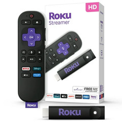 Roku Streamer- HD Roku Streaming Device for TV w/ Voice Remote – Free & Live TV