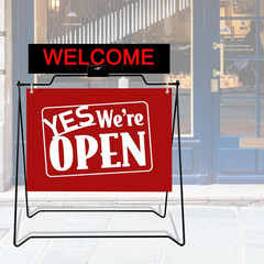 2 Pack 22″x18″ Sidewalk Sign A-Frame Stand for Real Estate Open House