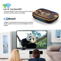 Smart TV BOX HK1 Android 11.0 Quad Core 4G+128G 4K 5G WIFI Media Player Streamer