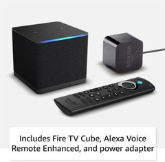 Fire TV Cube, Hands-Free Streaming Device with Alexa, Wi-Fi 6E, 4K Ultra HD NEW