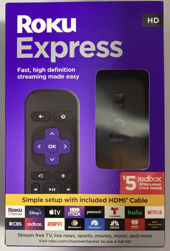ROKU EXPRESS 3930R HD STREAMING MEDIA PLAYER 2019 MODEL remote smart tv pc hdmi
