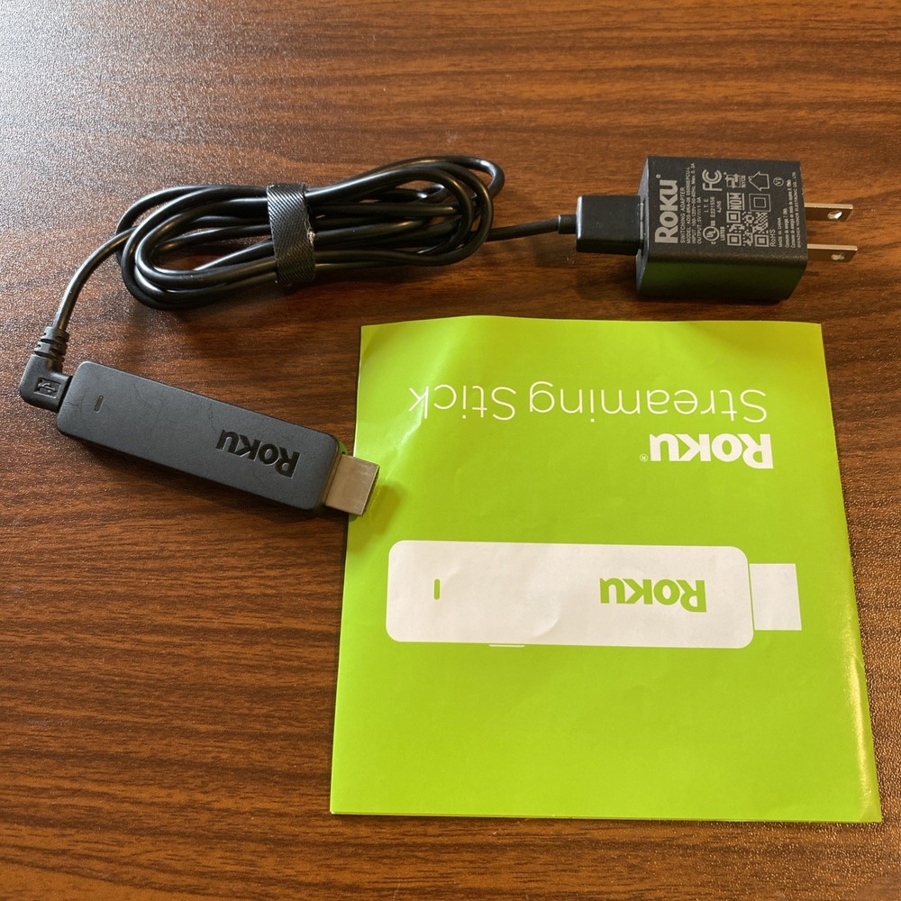 Roku Streaming Stick 3600X HDMI Media Streamer Stick NO REMOTE Tested W/Charger