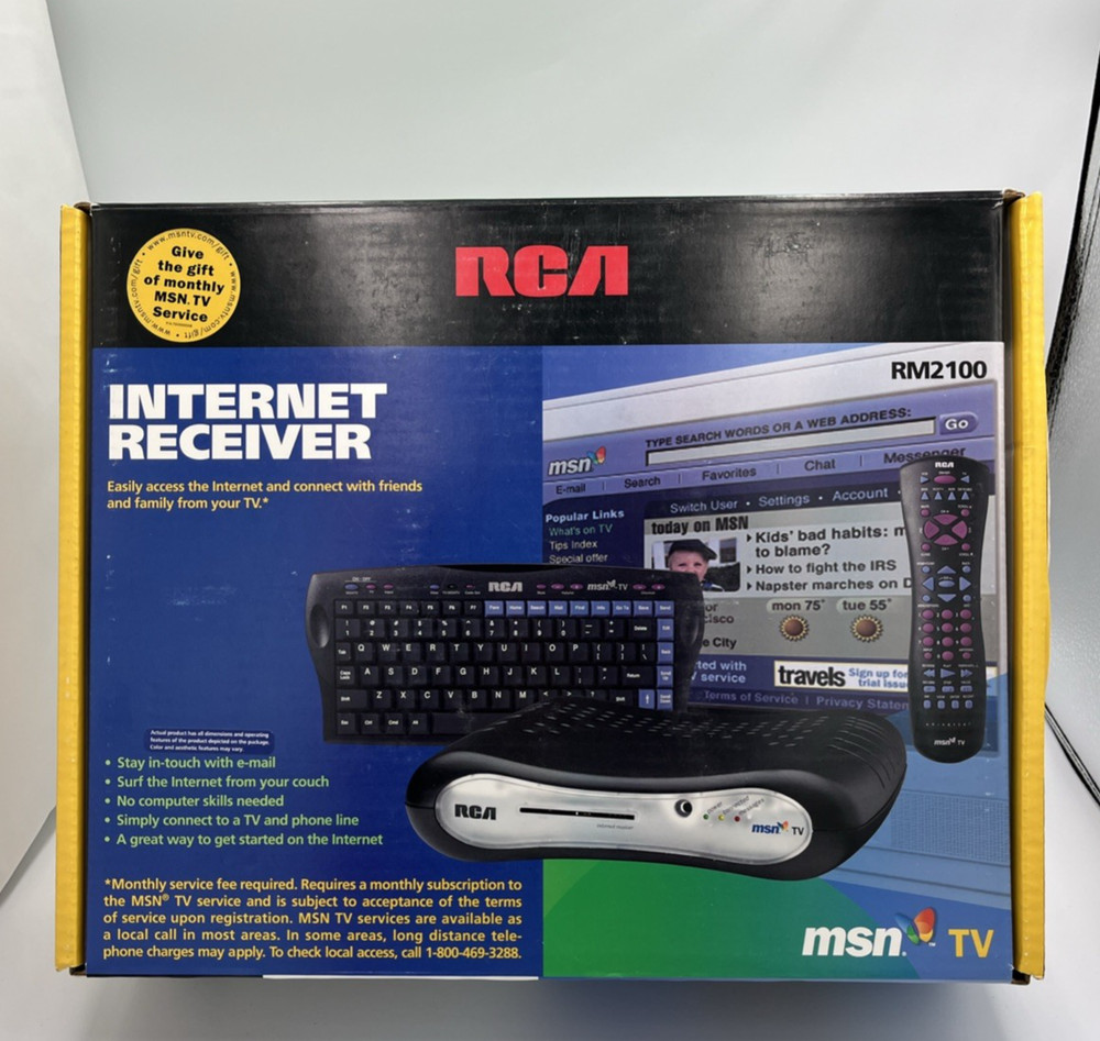 New In Box RCA MSN TV RM2100 Internet Receiver Kit – NO Manual