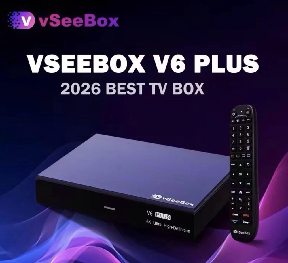 vSeeBox V6 Plus Android Streaming Box | FreeSame Day Shipping 8K Ultra HD