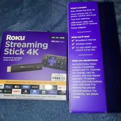 Roku Streaming Stick 4K Device 4K HDR Dolby Vision Voice Remote – 3820RW