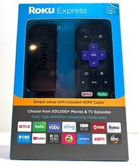 NEW Roku Express HD Media Streamer (Model 3900RW) Black FACTORY SEALED