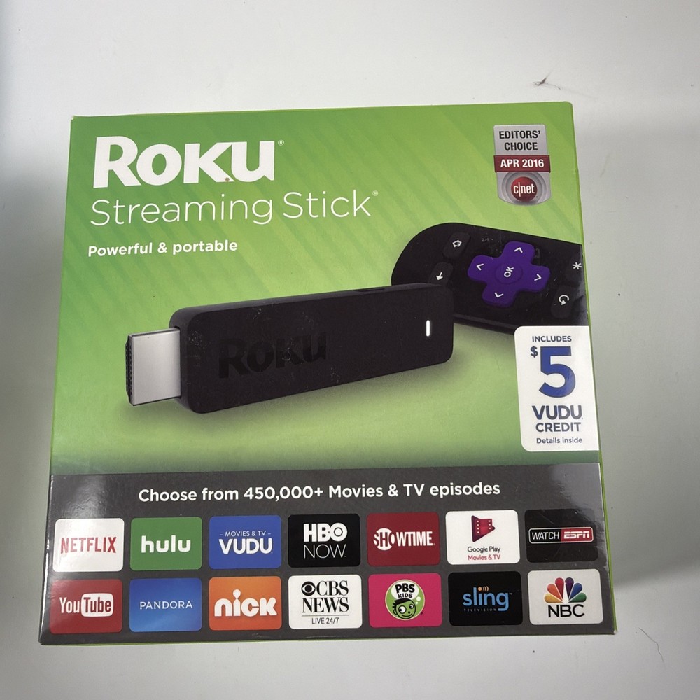 Roku 3600X Streaming Stick With RC80 Remote And Power Cord