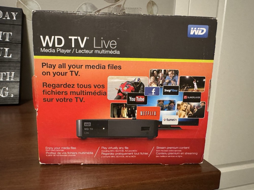 Western Digital WD TV Live Streaming Media Player C3H – No Remote – W/Power