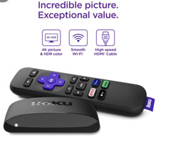 Roku Express 4K Streaming Player 4K/HD/HDR with Smooth Wi-Fi, Premium HDMI Cable