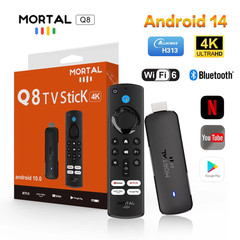 Mortal Android 14 TV Stick Full HD 4K 1080P Wifi 6 Google Voice NETFLIX Youtube