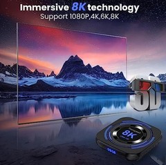 Android TV Box 12.0 4GB 64GB TV Box Android 2024 Support 8K Dual-WiFi 8K 64GB