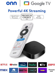 Onn 4K plus Streaming Device with Google TV – 16GB Storage, 2GB RAM, Wi-Fi 6, Do