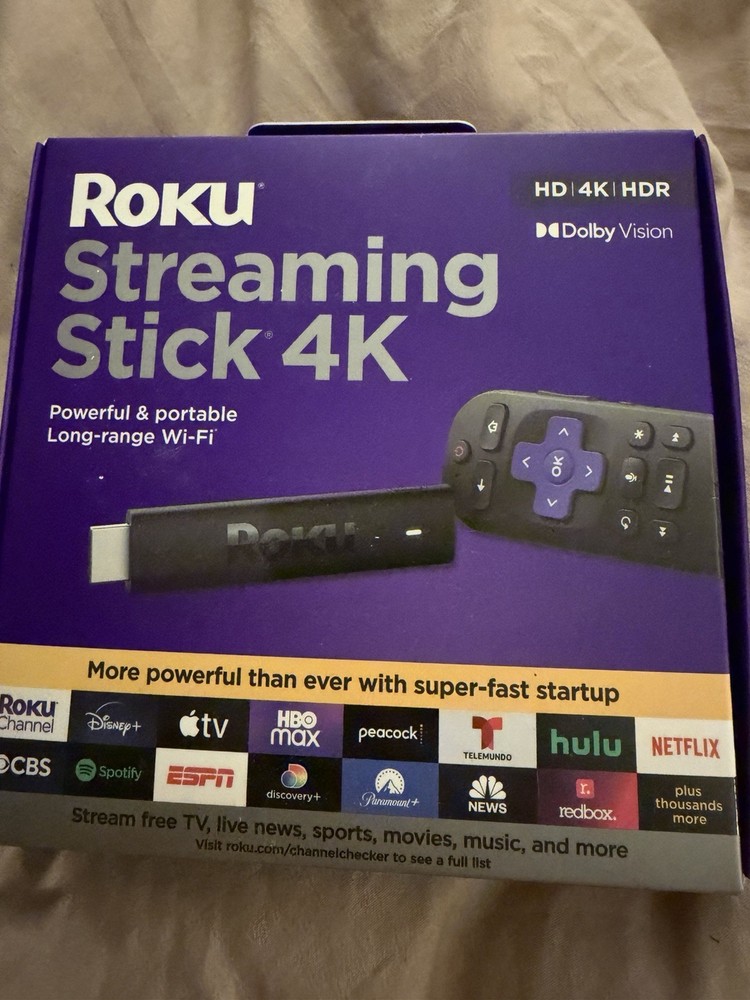 Roku Streaming Stick 4K 2160p HDR Dolby Vision Wi-Fi HDMI Dongle