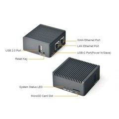 NanoPi R2S Rockchip RK3328+Case Router 2*Gigabit Port 1GB SBC OpenWrt System OMD