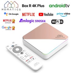 HOMATICS Box R 4K Plus TV Box AndroidTV 14 Netflix Certified Google Amlogic S9