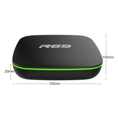 R69 1080P HD Smart TV BOX Android 4.4 Media Player with Remote Control, Quad Co